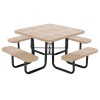 Square Thermoplastic Picnic Table - Perforated Style