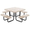 Square Thermoplastic Picnic Table - Perforated Style