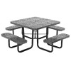 Square Thermoplastic Picnic Table - Perforated Style