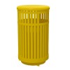 32-Gallon Trash Receptacle Steel Vertical Slats Polyethylene Finish