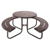 Acadia 36" Round Powder Coated Steel Portable Picnic Table