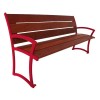 Bryce IPE Bench with Back and Steel Frame