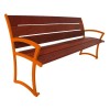 Bryce IPE Bench with Back and Steel Frame