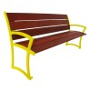 Bryce IPE Bench with Back and Steel Frame