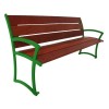 Bryce IPE Bench with Back and Steel Frame