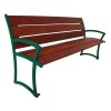 Bryce IPE Bench with Back and Steel Frame