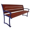 Bryce IPE Bench with Back and Steel Frame
