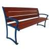 Bryce IPE Bench with Back and Steel Frame