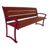 Bryce IPE Bench with Back and Steel Frame
