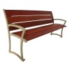 Bryce IPE Bench with Back and Steel Frame