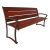 Bryce IPE Bench with Back and Steel Frame