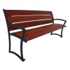 Bryce IPE Bench with Back and Steel Frame