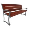 Bryce IPE Bench with Back and Steel Frame