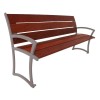 Bryce IPE Bench with Back and Steel Frame