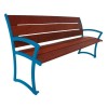 Bryce IPE Bench with Back and Steel Frame