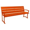 Bryce Powder Coated Steel Bench with Back
