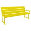 Bryce Powder Coated Steel Bench with Back