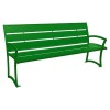 Bryce Powder Coated Steel Bench with Back