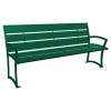 Bryce Powder Coated Steel Bench with Back