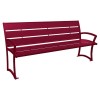 Bryce Powder Coated Steel Bench with Back