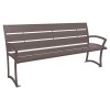 Bryce Powder Coated Steel Bench with Back
