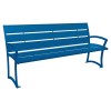 Bryce Powder Coated Steel Bench with Back