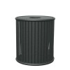 Zion 32 Gallon Powder Coated Steel Trash Receptacle with Lid