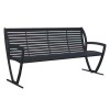 Zion 6 Ft. Powder Coated Steel Bench with Back