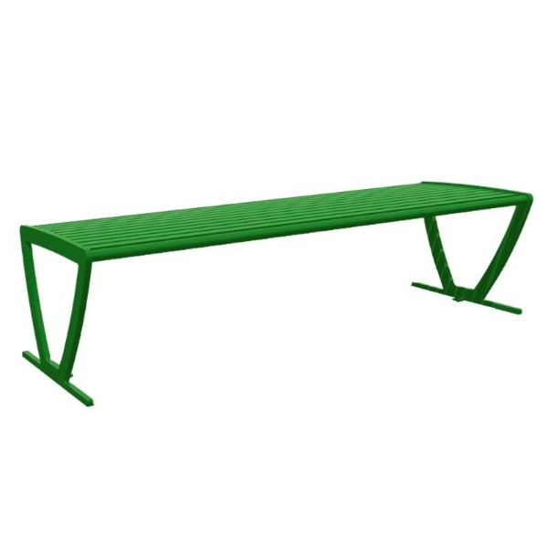 Zion 6 Ft. Powder Coated Steel Bench without Back