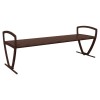 Zion 6 Ft. Powder Coated Steel Bench without Back