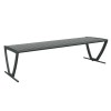 Zion 6 Ft. Powder Coated Steel Bench without Back