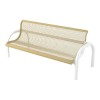 4 Ft. Bench With Back - Thermoplastic Coated Steel - Regal Style - Inground Mount