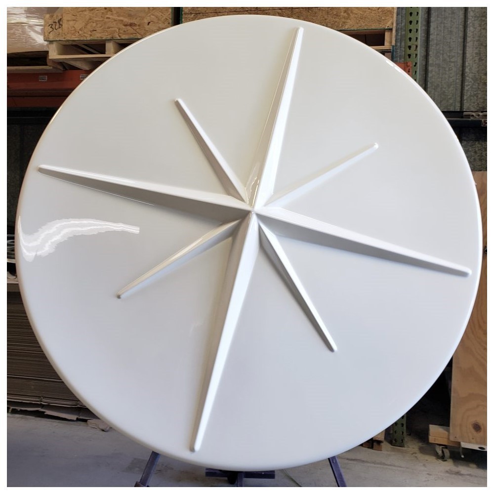 8 ft Fiberglass Umbrella with Starburst Round - Park Tables - Park ...