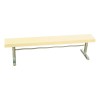 15 ft. Fiberglass Bench without Back - Welded Frame