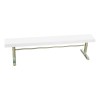 15 ft. Fiberglass Bench without Back - Welded Frame