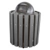 32 Gallon Recycled Plastic Trash Receptacle With Dome Top - InGround Mount