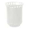 Trash Receptacle 45 Gallon With Flat Top Powder Coated Iron And Steel - Portable
