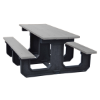 6 Ft Recycled Plastic Park Picnic Table - Portable