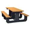 6 Ft Recycled Plastic Park Picnic Table - Portable