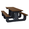 6 Ft Recycled Plastic Park Picnic Table - Portable