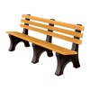 8 Ft. Recycled Plastic Bench With Back - 2x4 In. Slats - Portable