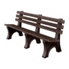 8 Ft. Recycled Plastic Bench With Back - 2x4 In. Slats - Portable