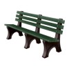 8 Ft. Recycled Plastic Bench With Back - 2x4 In. Slats - Portable