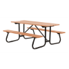 8 Ft Recycled Plastic Picnic Table - Welded Steel Frame - Portable