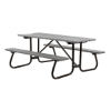 8 Ft Recycled Plastic Picnic Table - Welded Steel Frame - Portable