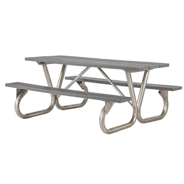 8 Ft Recycled Plastic Picnic Table - Bolted Frame - Portable