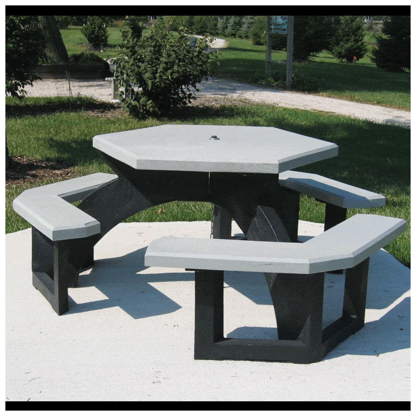 Hexagon Picnic Table Recycled Plastic - Park Tables - Park Tables ...