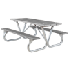 6 Ft Recycled Plastic Picnic Table - Bolted 2 3/8" Frame - Portable