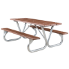 6 Ft Recycled Plastic Picnic Table - Bolted 2 3/8" Frame - Portable
