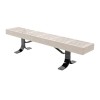 4 ft. Slatted Park Bench without Back - Plastic Coated Steel